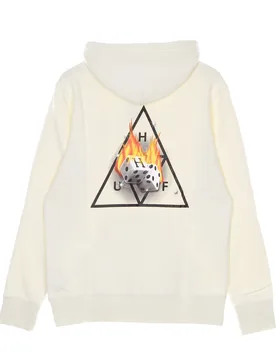 Felpa Cappuccio Uomo Hot Dice Triple Triangle Po Hoodie Natural - Huf - FashionsVida
