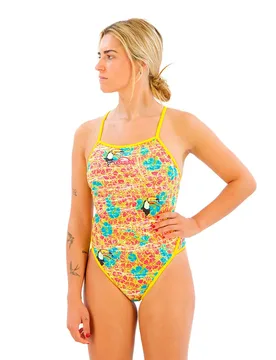 Tropical Tucan Flour Swimsuit Multicolor XL Women - TURBO - FashionsVida