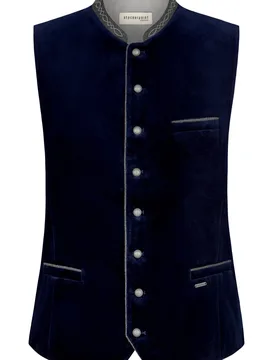 Trachtenweste Lorenzo (nachtblau, Gr. 52) von Classics für Herren, Oberteile, 100% Baumwolle - Stockerpoint - FashionsVida