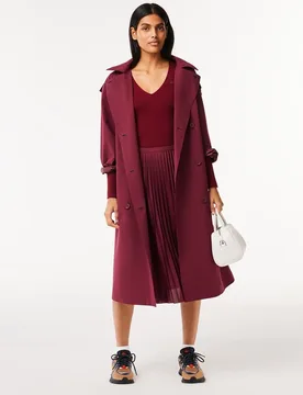 Jersey acanalado sin costuras con cuello de pico - Lacoste - FashionsVida