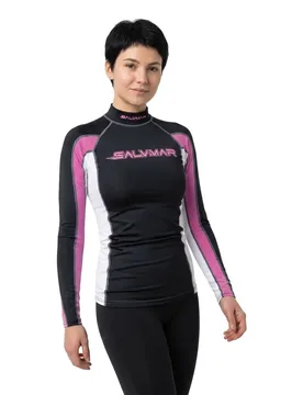 Rash Guard Manches Longues Oasi Black / Pink L - Salvimar - FashionsVida