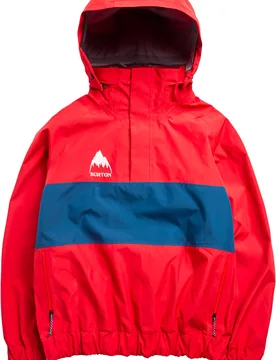 Veste demi-zippée imperméable et respirante - M 80'S Powershell 3L Jacket Performer Red Selvedge Blue - Taille L - Rouge - Burton - FashionsVida