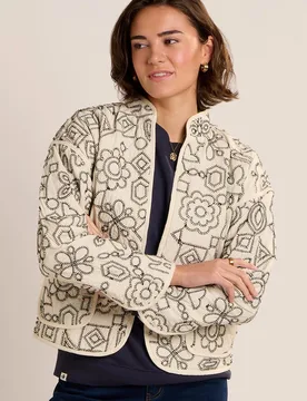 Amada Womens Embroidered Quilted Jacket - - Size: 18 - Brakeburn - FashionsVida
