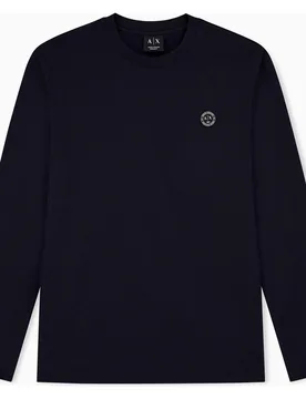 Camiseta de hombre manga larga con estampado por delante y por detrás - Armani Exchange - FashionsVida