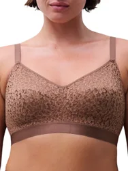 Womens Easy Feel Norah Wirefree Support Bra - Brown Polyamide - Size 36e