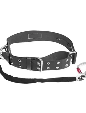 Fireman Belt Heavy Duty With Safety Line 0.9 M Black One Size unisex - Lalizas - FashionsVida