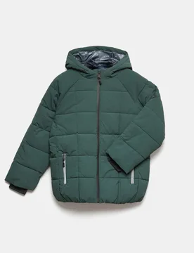 Hooded Padded Coat (6-16 Yrs) Green male - M&S - FashionsVida