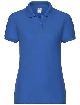 Womens/ladies Lady Fit Piqué Polo Shirt (Royal Blue) - Size Medium - Fruit of the loom - FashionsVida