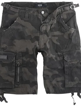 Camouflage/Flecktarn Short - Army Vintage Shorts - S bis 7XL - für Männer - Größe XXL - darkcamo - Männer - male - Black Premium by EMP - FashionsVida