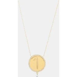 Colgante de y diamantes con Número 1