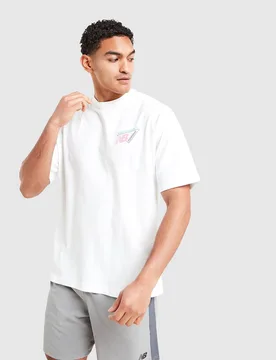 Neon Back Hit T-Shirt - Herren, Weiss - male - Size: L - New Balance - FashionsVida