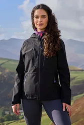 Rainstorm' Womens Waterproof Jacket With Pockets Everyday Rain Coat Black - Size 12 Uk