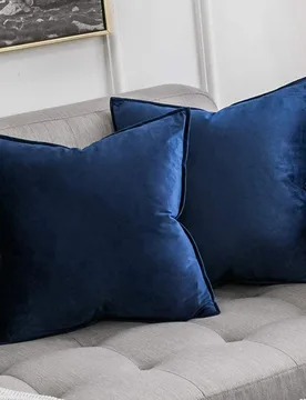 Pieza Funda De Cojín De Terciopelo Con Borde De Color, Funda De Cojín Cuadrado Para Sofá, Dormitorio Y Automóvil, 18 X 18 Pulgadas (45 X 45 Cm) 60 - Shein - FashionsVida