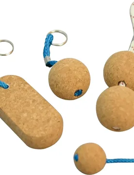 Cork Key Ring 50 Mm 10 Units One Size unisex - Talamex - FashionsVida