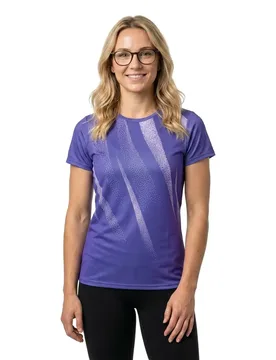 Core Graphic Short Sleeve T-shirt Iris Bloom L Women - Mizuno - FashionsVida