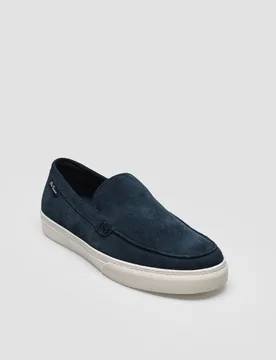 Almer Suede Mens Navy Loafers - Blue - Size Uk 11 - Ben sherman - FashionsVida