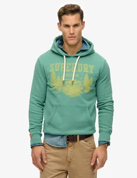 Superdry Herren Lo-fi Outdoor Locker Geschnittenes, Einfarbiges Hoodie Grün - Größe: Xxl - 79.99 - FashionsVida
