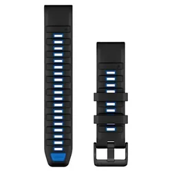 Cinturino In Silicone Quickfit 22 Mm Black / Pilot Blue