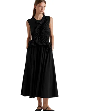 ABITO CON ROUGE Donna Nero Cotone Primavera/Estate 2026 M6EA50-NERO - MEIMEIJ - FashionsVida