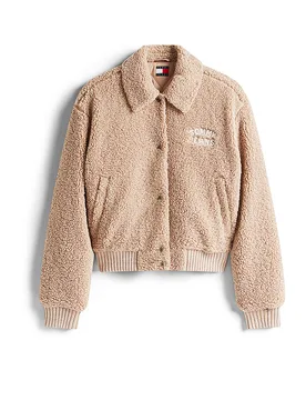 Veste aspect peau de mouton beige M - Tommy Jeans - FashionsVida