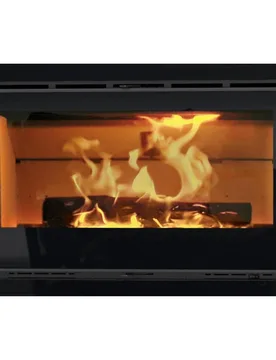 Chimenea insertable de leña de 100 cm de ancho, con cuatro ventiadores I100VER - Carbel - FashionsVida