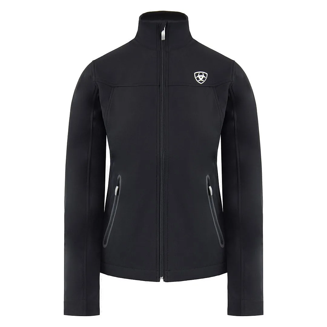 New Team Womens Black Softshell Jacket Spandex - Size X-Small - Ariat - FashionsVida