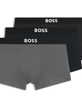 Boxers One D 10267408 01 3 Unités Open Grey M - BOSS - FashionsVida