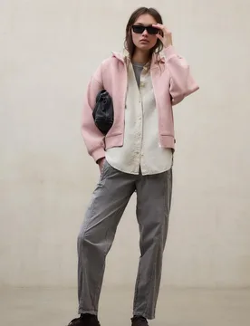 Sudadera de mujer oversize con cremallera - Ecoalf - FashionsVida