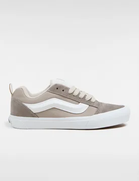 Unisex Knu Skool Sneakers - Grey Leather - Size Uk 4.5 - Vans - FashionsVida