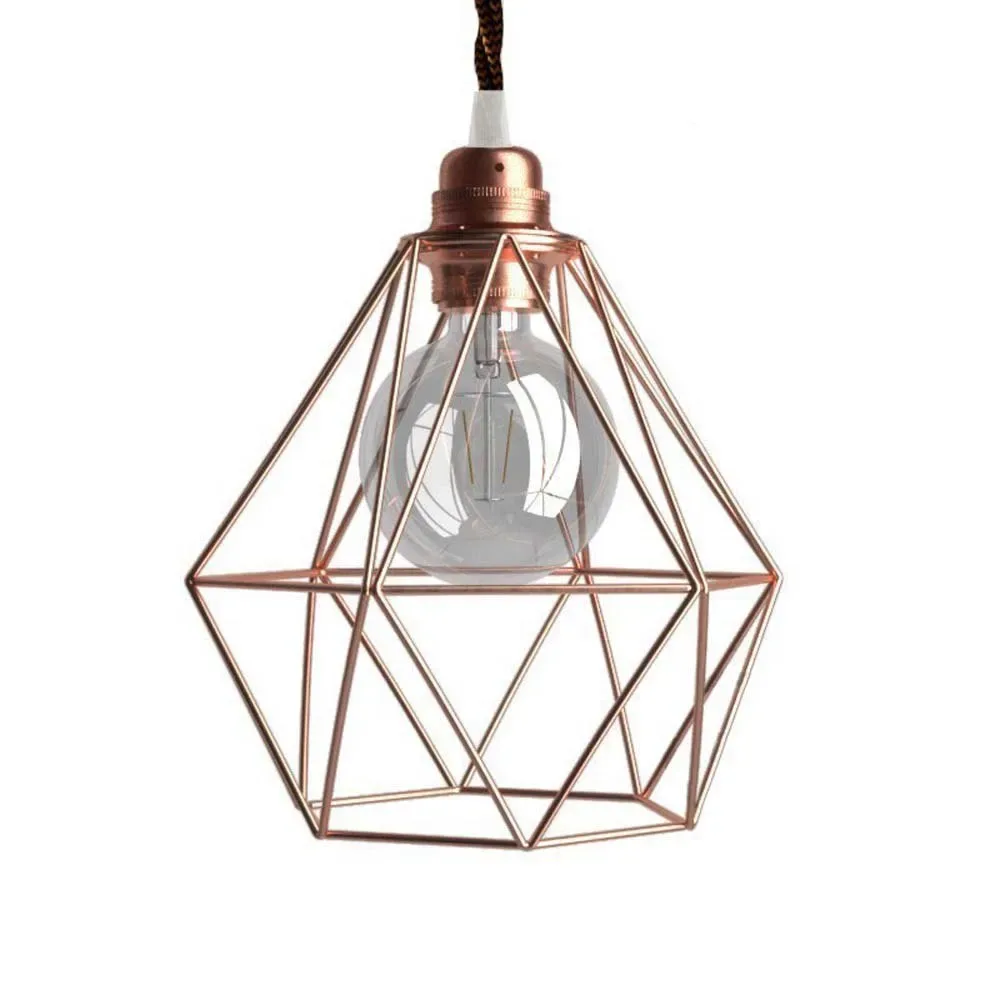 Cables Lampe Suspendue Avec Ampoule Textile Diamond 1 M Copper One Size - Creative - FashionsVida