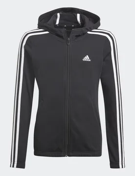 Felpa con cappuccio Essentials 3-Stripes 11-12A Black / White - Adidas - FashionsVida