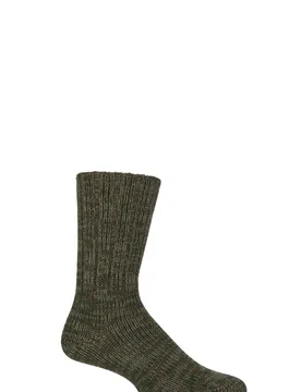 Mens 1 Pair Brooklyn Organic Cotton Heavy Weight Socks Brown Tan 11.5-14 Mens - Brown - Size: 11.5-14 Mens - Falke - FashionsVida