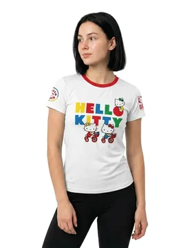 Hello Kitty Smile Short Sleeve T-shirt White 2XS Women - OTSO - FashionsVida