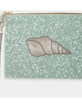 Pouch bordado a mano con lentejuelas y abalorios de - Olivia Dar - FashionsVida