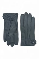 Mens Italian Leather Warm Winter Gloves - - Size: XL