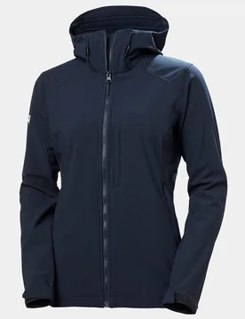 Women's Paramount Hooded Softshell Jacket Navy M - Navy Blue - Female - Helly Hansen - FashionsVida