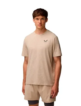 T-shirt à Manches Courtes Flow Engineered Knit Mushroom / Black L - Castore - FashionsVida