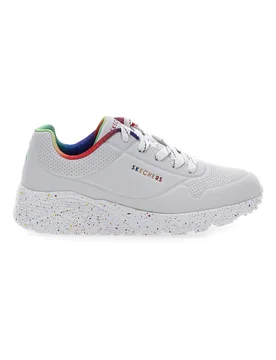 Sneakers bianche con platform Uno Lite Rainbow Speckle 39 - Skechers - FashionsVida