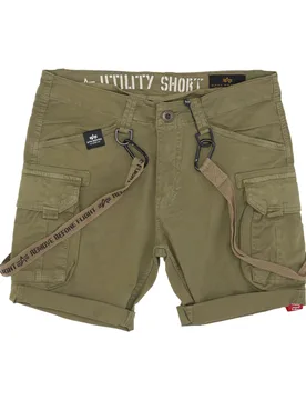 Pantalone Corto Uomo Utility Short Olive - Alpha industries - FashionsVida
