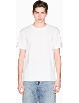 Camiseta de hombre manga corta en algodón jacquard - Armani Exchange - FashionsVida