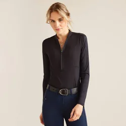 Damen Funktionsshirt BREATHE ½ Zip, black L