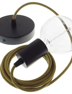 Cables Suspension Luminaire Rz27 Zigzag 50 Cm Golden Honey / Anthracite / Black One Size - Creative - FashionsVida