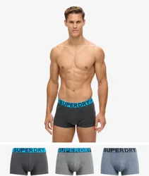 Superdry Herren Boxershorts im Dreierpack Grau - Größe: M