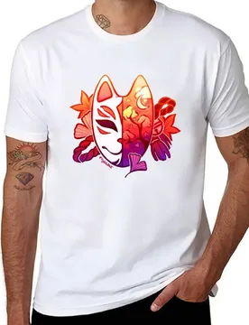 Autumn Spirits Kitsune Mask T-Shirt anime tshirt g man t shirts for men T-Shirt - Aliexpress - FashionsVida