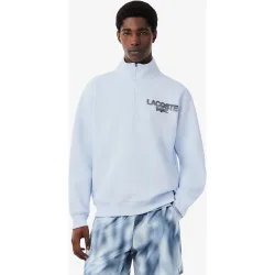 Sudadera de hombre de piqué con detalles de la marca en azul