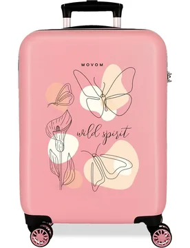 Maleta de cabina luggage rígida con capacidad de 35l en nude - Movom - FashionsVida