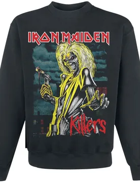 Sweatshirt - Killers Green Clouds - S bis XXL - für Männer - Größe L - schwarz - Lizenziertes Merchandise! - Männer - male - Iron Maiden - FashionsVida