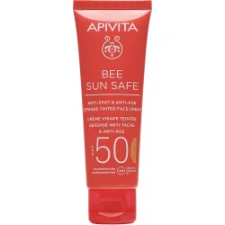 Crema solar facial Bee Sun Safe antiedad & antimanchas con color SPF 50