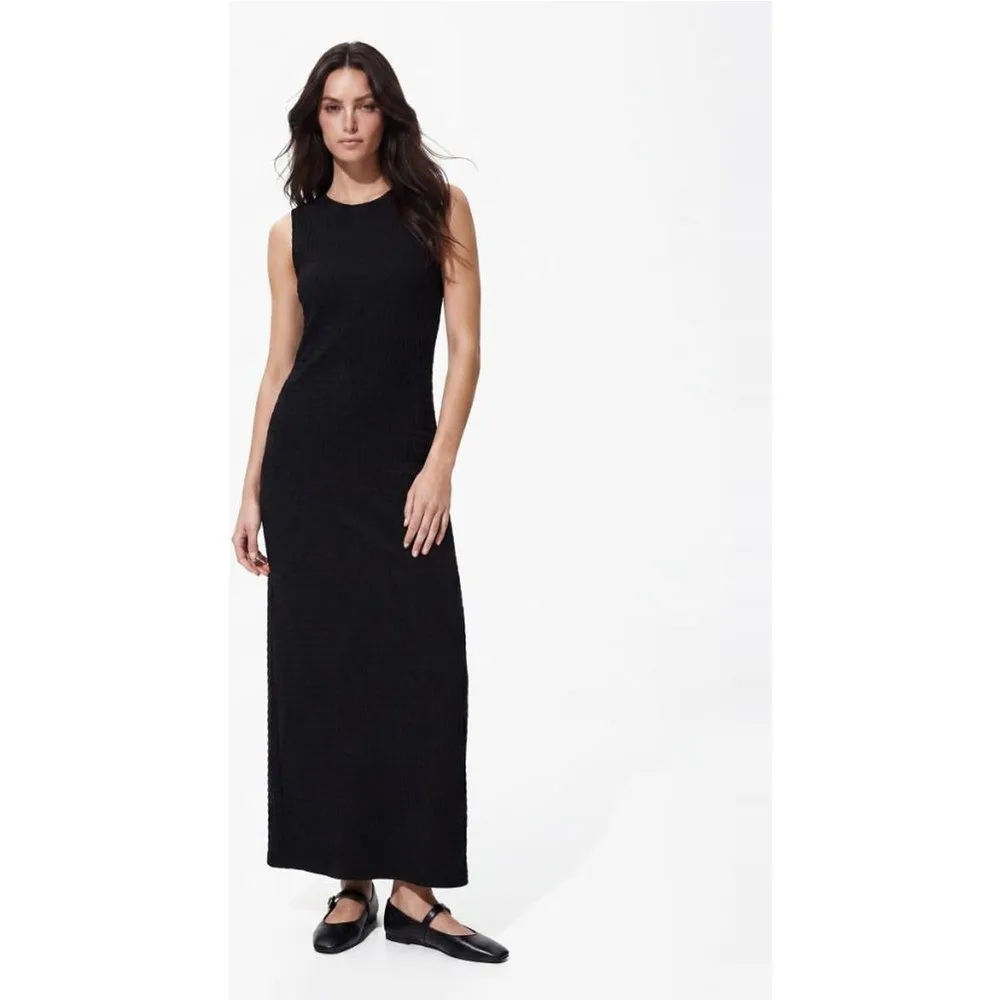 Vestido de mujer largo sin mangas con cuello redondo - Pieces - FashionsVida