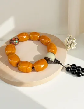 Nepal spacer old , with amber barrel beads, three-way pendant bracelet, single-loop bead - Aliexpress - FashionsVida
